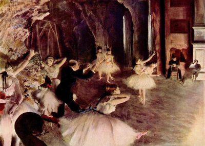 “Ballet Rehearsal on Stage” (1874) by Edgar Degas