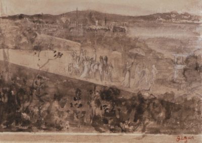 “Procession on a Road near Florence” (1857) by Edgar Degas