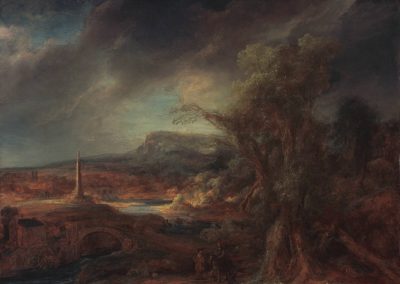 “Landscape with an Obelisk” (1638) by Govaert Flinck